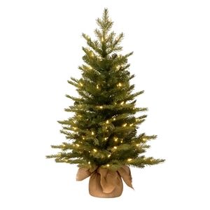 3-foot Pre-Lit Green Tree in Burlap